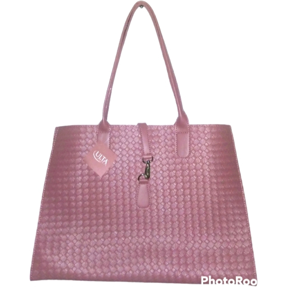 NWT Large Ulta Beauty Pink Blush a Beach Tote Pool Diaper  Bag WATERPROOF !